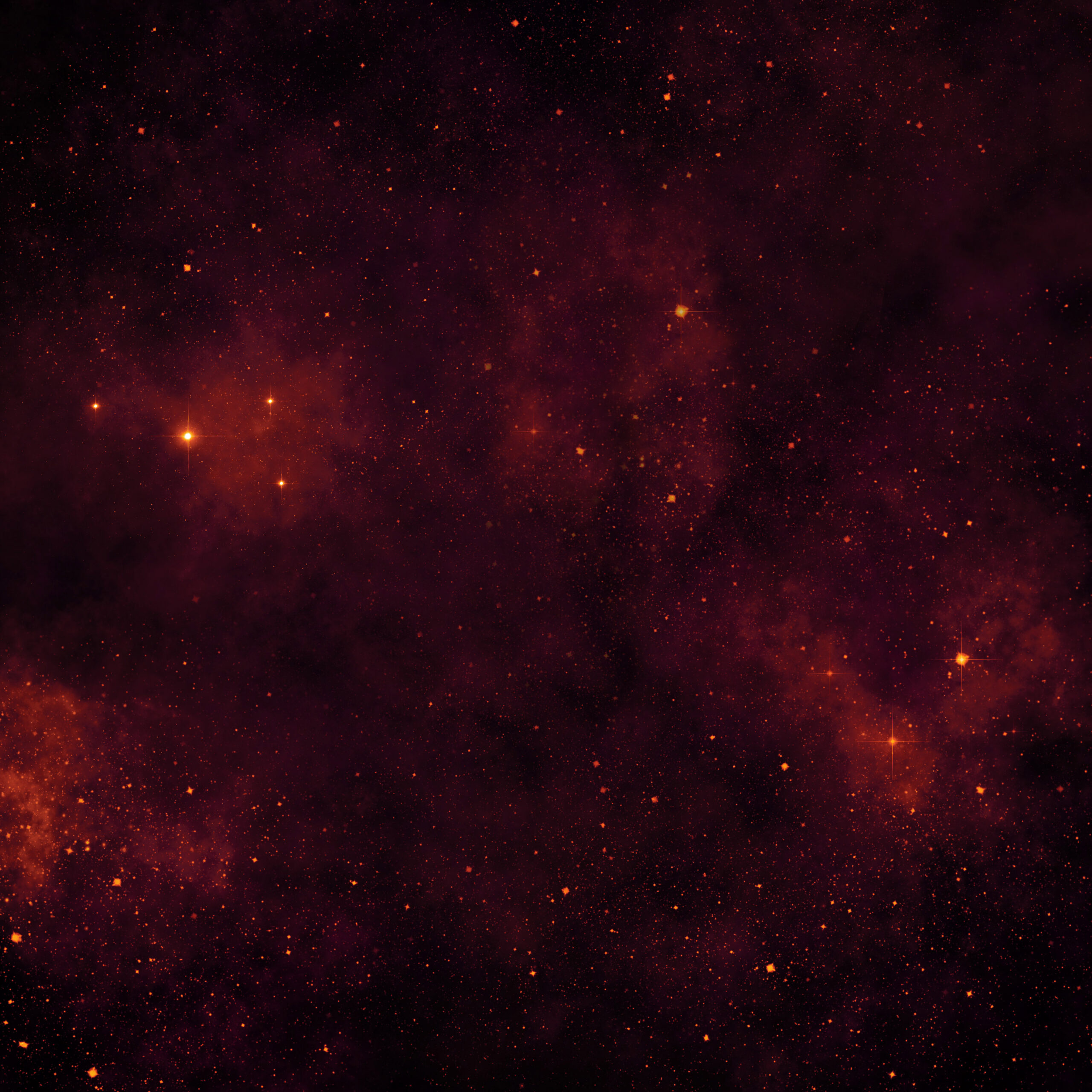 Red galaxy and stars