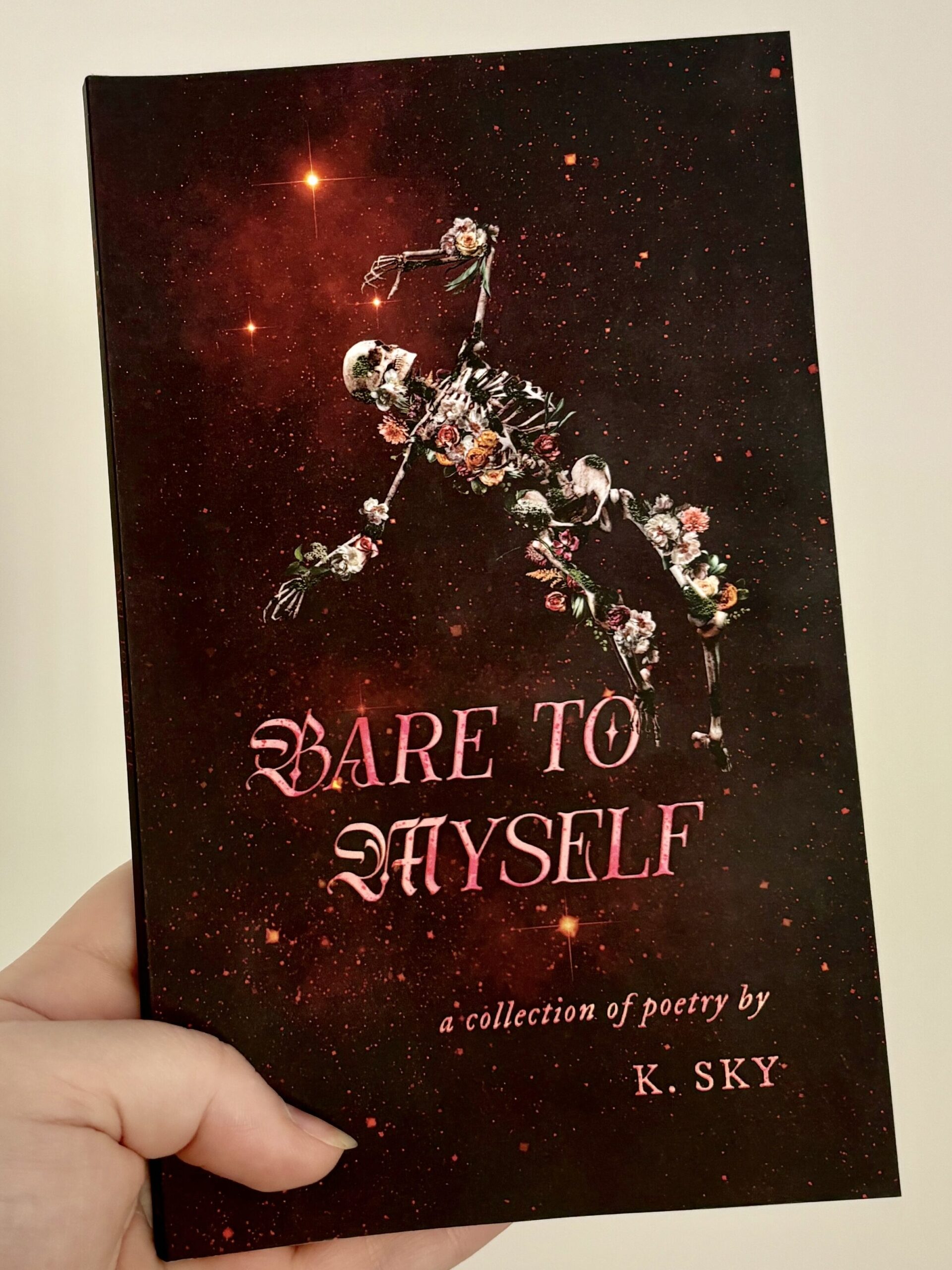 book cover of bare to myself, a collection of poetry by K. Sky